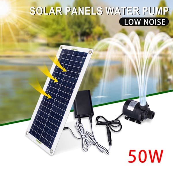 100W Solcellsdriven Vattenpump för Dammar Trädgårdar med Energilagringsbox