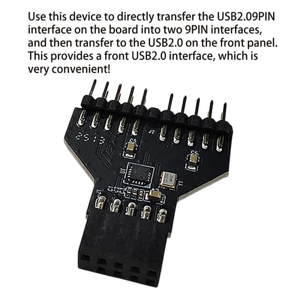 USB 2.0-stik til RGB USB2.0 9-benet interface splitter computeradapter