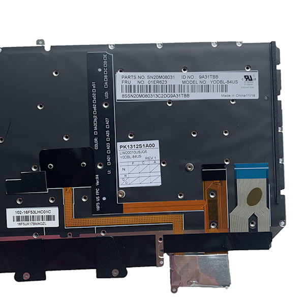 US Layout Engelskt tangentbord för bärbar dator med pekare & bakgrundsbelyst ersättning för ThinkpadX1 Carbon 5th Gen 5 2017 Laptop