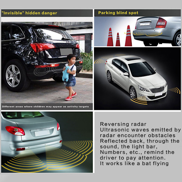 NY606-4 Sond Parkeringssensor Bilparkeringshjälp Backningssensor