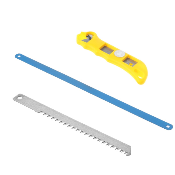 10 \" 3-i-1 Minisåg Lätt Släpp Aluminiumsåg Bågfil med Gummihandtag