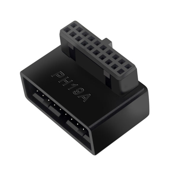 Dator Moderkort Header Adapter USB 3.0 19P/20P 90 Grader L Rät Vinkel Skrivbordskonverterare Moderkortskonverterare