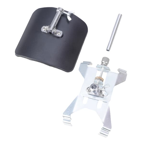 Moderne sølv metal klemme guitarstøtte sort ergonomisk base sikker holder