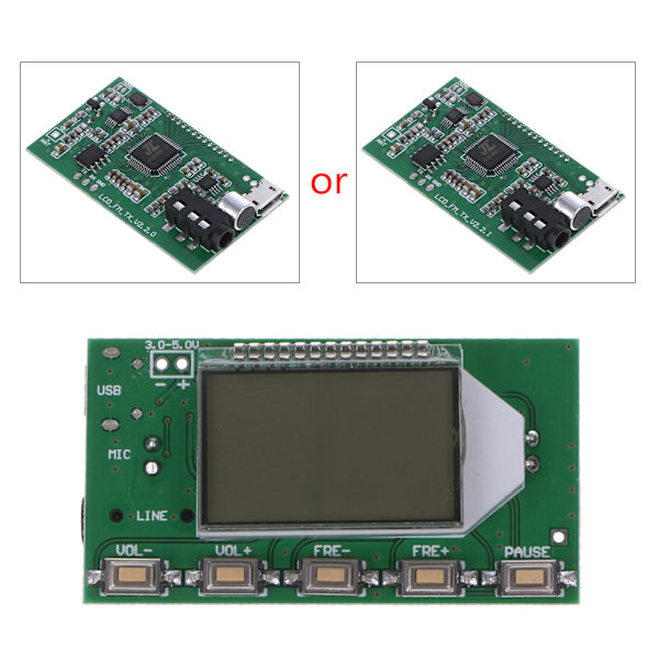 DSP PLL 87-108MHz Digital Trådlös Mikrofon Stereo FM Sändarmodul Kort