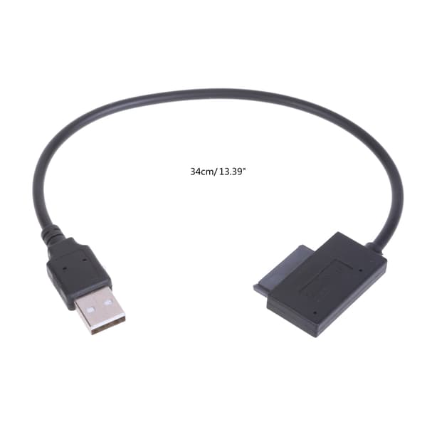 USB2.0 til 7+6 13-pin Slimlines SATA-kabel til bærbare computere, lille størrelse