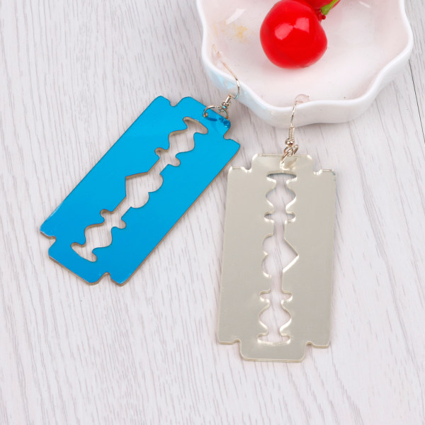 Trendiga Enfärgade Pins Örhänge Dam Minimalist för Rak Blades Örhängen Stud Kvinnligt Mode Par Smycken Presenter