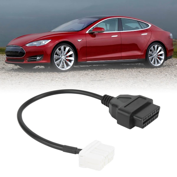 12-nastainen OBD2-liittimen tunnistuslinjan diagnostiikkatyökalun adapterikaapeli Model S -malliin