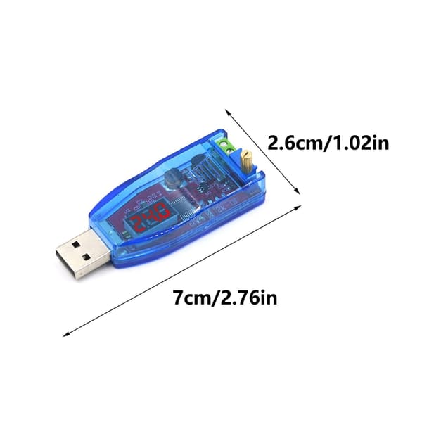 Bærbar DC Buck Boost Spændingskonverter USB Step Up Step Down Spændingsmodul Red digital display