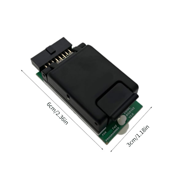 EMMC BGA162 Adapter IC Socket Programmer V2.0 Dubbelhuvud Probe Hållare