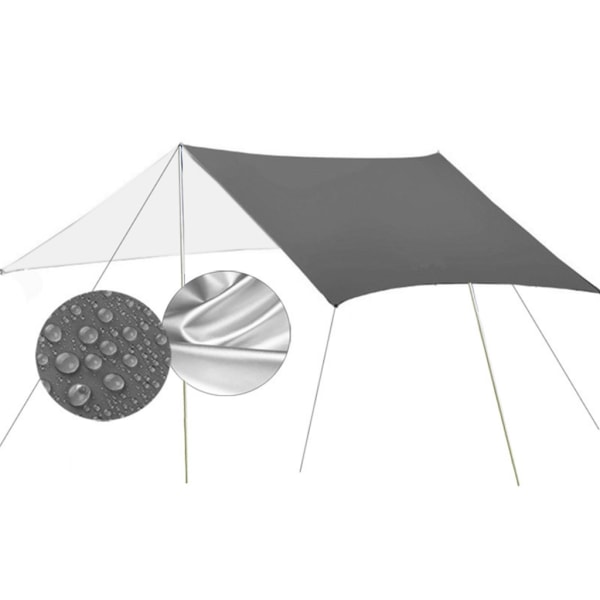 Utomhus bärbar vattentät picknickfilt Fuktsäker Lättviktsvikt gräsmatta Strandmatta Vandring Campingmatta Black 230X140cm