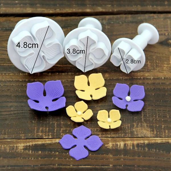 3-delade fondantkutter Flerformade molds Baktillbehör Plastmaterial Perfekt bakpresent till bakningsälskaren Maple leaf