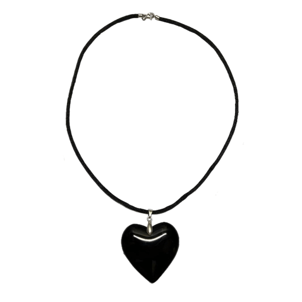Mode Punk Halsband Stora Färgglada Love-Heart hänge Halsband för kvinnor Hip-Hop Rep Kedja Party Smycken Ornament Black