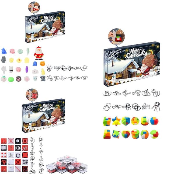 Jul Adventskalender Leksak Presentförpackning Julleksaker för barn närvarande null - B