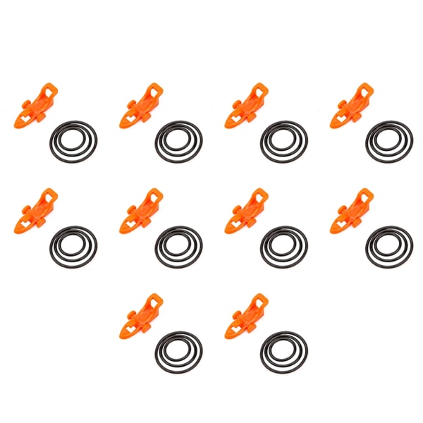 10 stk./pose ABS Fiskekrog Holder til Fiskestang Stang Fiskelokkemad Agnsikkerhedsholder Let Fiskegrej Kroge