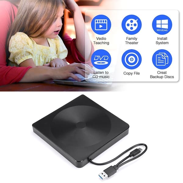 Snabb Dataöverföring USB 3.0 Typ C DVD-brännare för Bärbara och Stationära Datorer