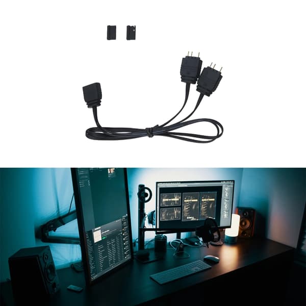 5V 3Pin ARGB SYNC HUB Overførselsforlængerkabel til M/B GIGABYTE MSI