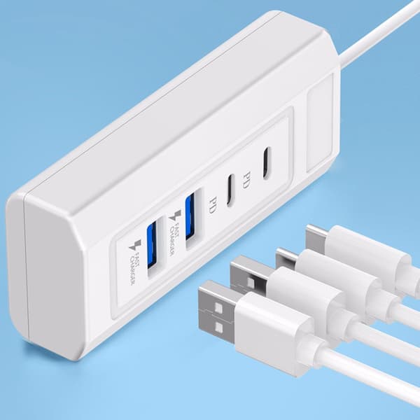 USB - 2xPD ja 2x USB -lataushubi puhelimille, tableteille ja muille