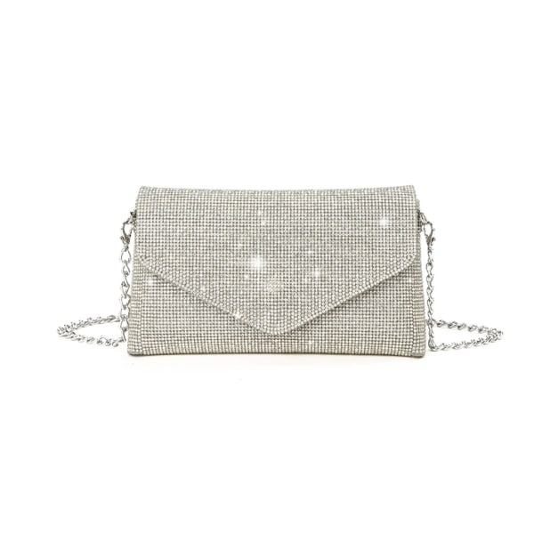 Glitter Evening Bag för kvinnor Bröllop Clutch Handväska Kedja Axelväska Liten Party Handväska Crossbody Bag Green 2