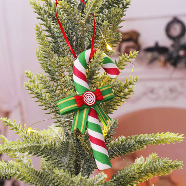 Christmas Mjuk keramik hänge Krycka Lollipop Bowknot hängande prydnad för  Festival Holiday Party Bakgrund Dekoration D 4251 | D | 0.04 | Fyndiq
