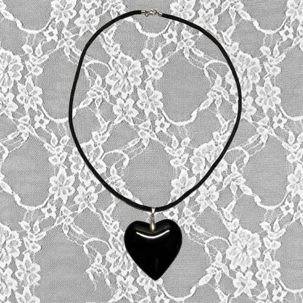 Mode Punk Halsband Stora Färgglada Love-Heart hänge Halsband för kvinnor Hip-Hop Rep Kedja Party Smycken Ornament Red