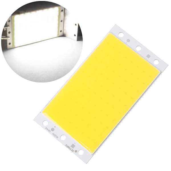 94x50mm COB Panel Light DC12-24V LED Strip Shape Lamp 15W Hög ljusstyrka LED Li White