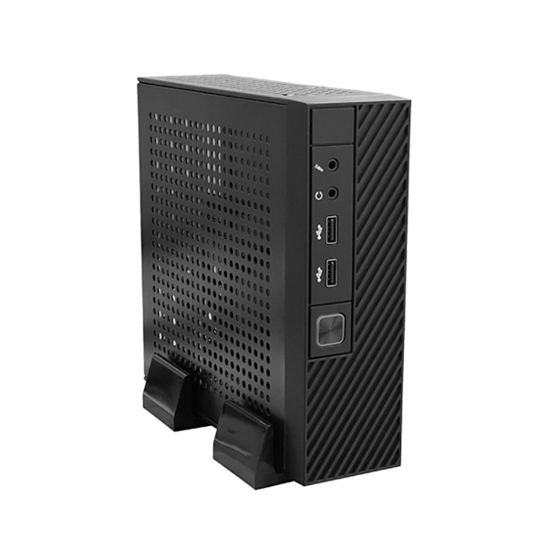 Stilfuldt ITX Computer Kabinet Pladsbesparende Mini Desktop Kabinet Chassis Med Hængebeslag eller Fødder Metal
