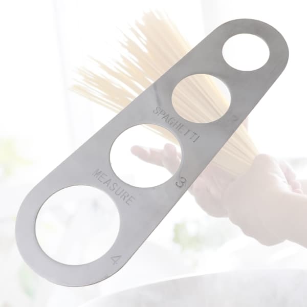 Spaghettimåler i rustfritt stål med 4 hull, kjøkkentilbehør