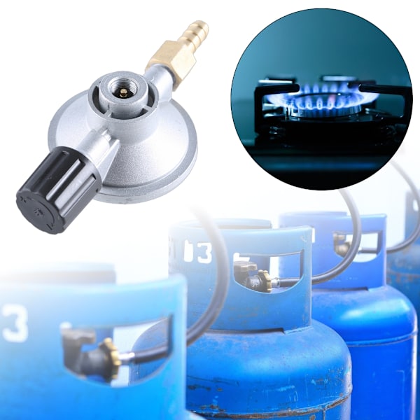 Justerbart flöde lågtrycks propanregulator camping gastankar adapter 50mbar