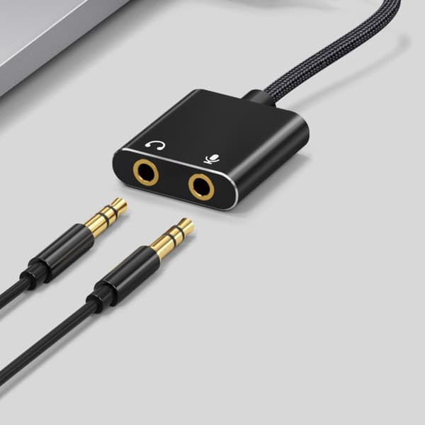 USB til 3,5 mm lydadapter Eksternt lydkort til hovedtelefon USB-lydkort