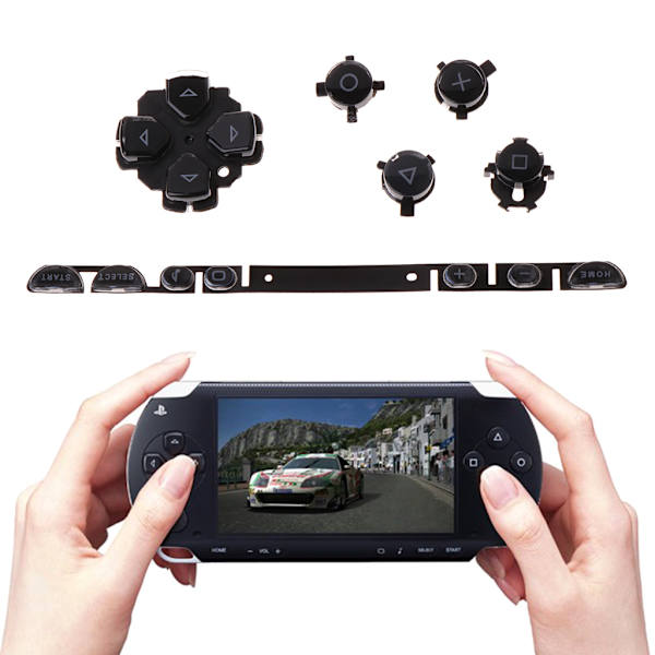 Ny kontroll Vänster Höger Hem Start Knappsats Set Buttons Kit Ersättning för PSP1000