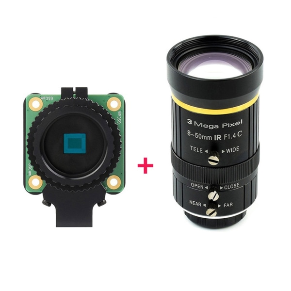 Højhastigheds 1.6MP Kameramodul Understøtter C/CS Mount Objektiver til Raspberry Pi RPI Global Shutter Kameramodul