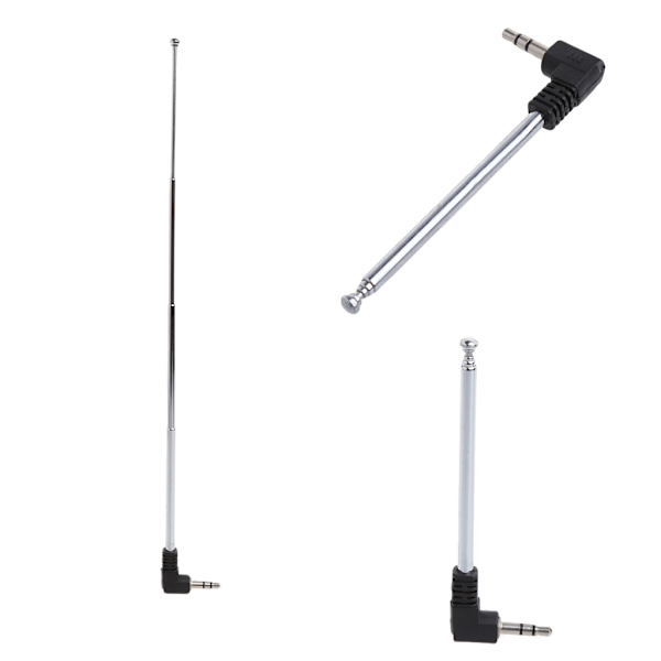 Stångantenn 3,5 mm Adapter FM Radio Antennkontakt AV StereoReceiver Förstärkare