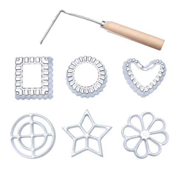 Bakeform Rosett Timbale Formsett Med Håndtak Avtakbar Matvaregodkjent Aluminiumslegering Kokeform Baketilbehør