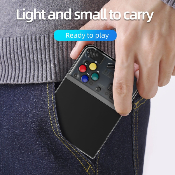 Bärbar kompakt handhållen spelkonsol med RPG-spel Njut av uppslukande rollspel Miyoo Mini Plus+ för gamers enhet Purple 64G
