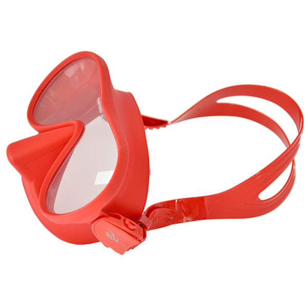 Dykmask Silikon Anti-dimma Snorkelglasögon Undervattensdykarglasögon Mask Simutrustning 5-färgad Red
