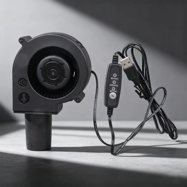 Utomhus tändare USB 5V fläkt för effektiv kolgrillständning