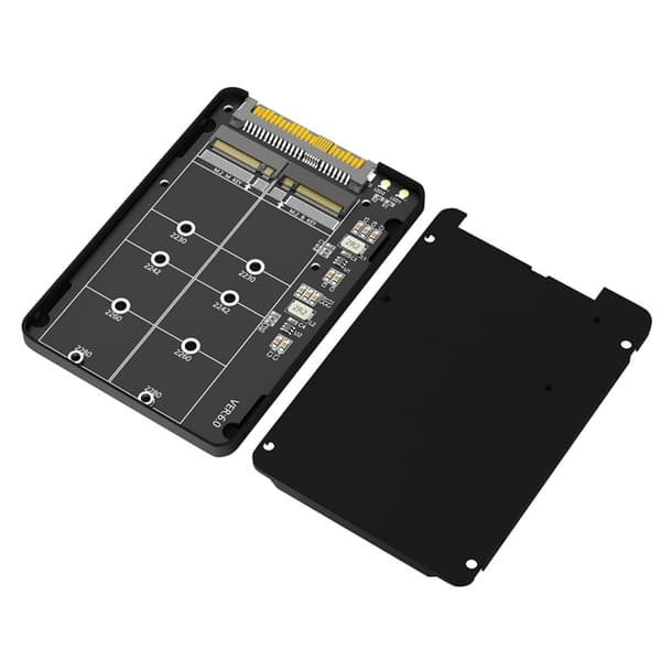 SFF-8639 NVME - NGFF B+M Key PCIe SSD -sovitinkortti kotelolla
