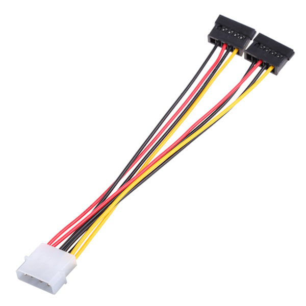 Serieport Sata 1 till 2 Splitter Power Dual Sata 15Pin Power Line till Large 4Pin IDE Power Cord Converter Extension