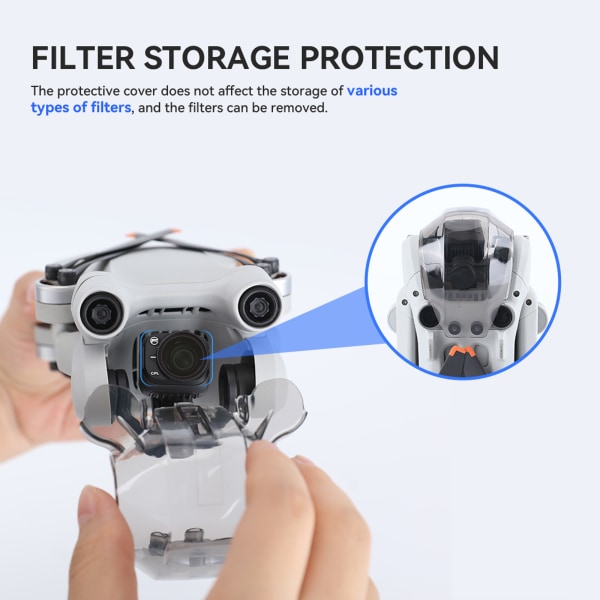 Dammtätt skydd Transparent cover för case för Mini 3 Pro Gimbal Drone för skydd