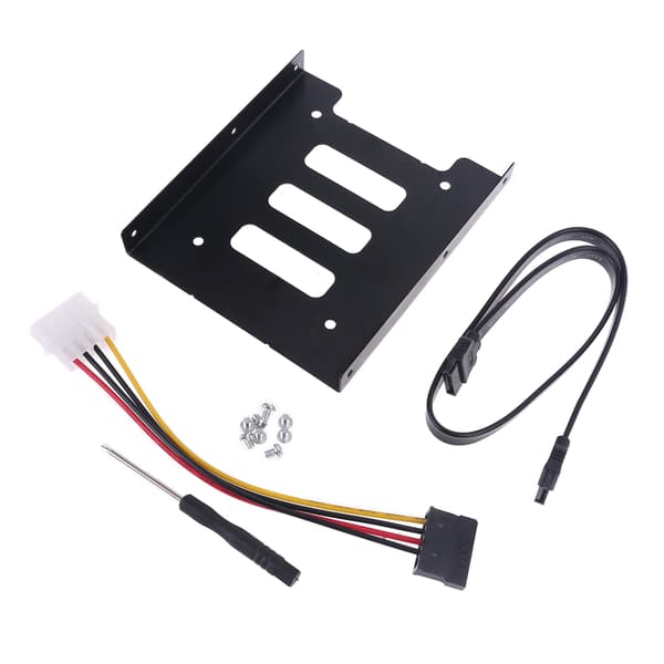 SSD-fäste 2,5” till 3,5\" internt hårddiskmonteringssats + SATA-datakabel