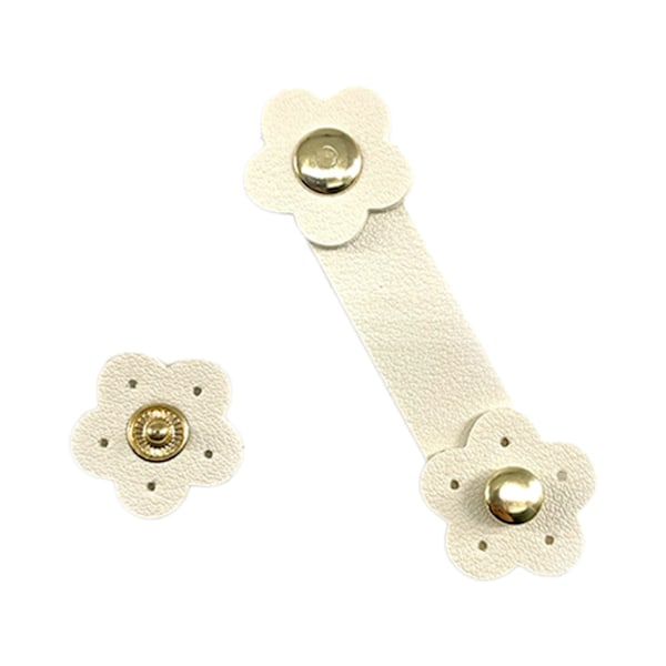 10 st Dubbla Blomformade Väskknappar PU Läder Snäpplås för Kvinnor Handgjorda DIY Handväska Fästanordning Väskaccessoarer