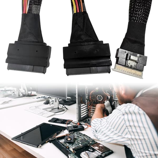 Server SFF8654(8i) til 2SFF-8639 NVME Datakabel 75CM Strømdataoverføring