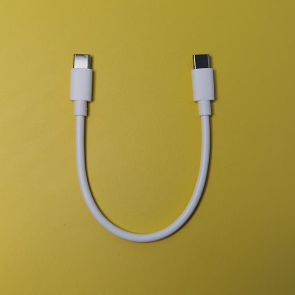 60W kort USB C till USB C-laddarkabel, 1Pack Typ C Laddningskabel Snabbladdning för telefon 15 mobiltelefon surfplatta White 20cm