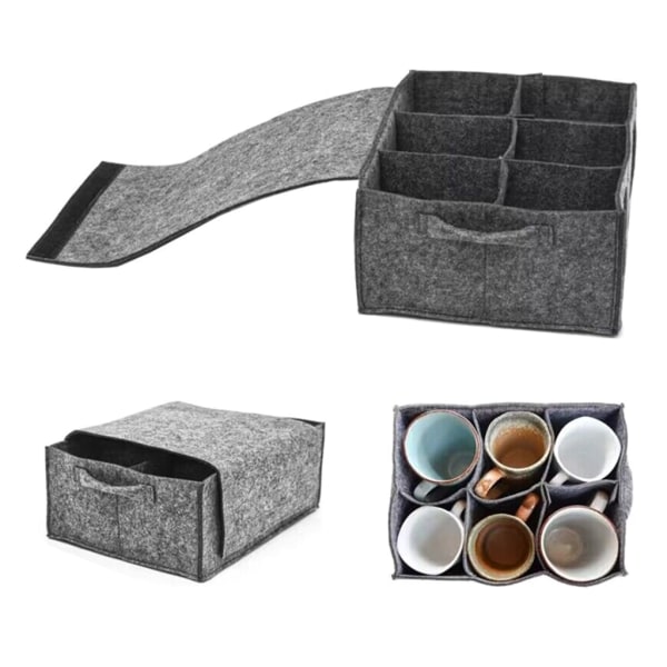 Camping Filt Tallrik Hållare Filt Cup Organizer Serviser Organizer Filt Material Camping Filt Cup Påsar för koppar och tallrikar C