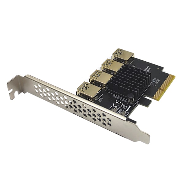 PCIE 1 till 4 gruvkontakter PCIE 4X till 4 USB3.0 PCIE för Express x16 Riser Expansion Card PCI för Express Multiplier 1