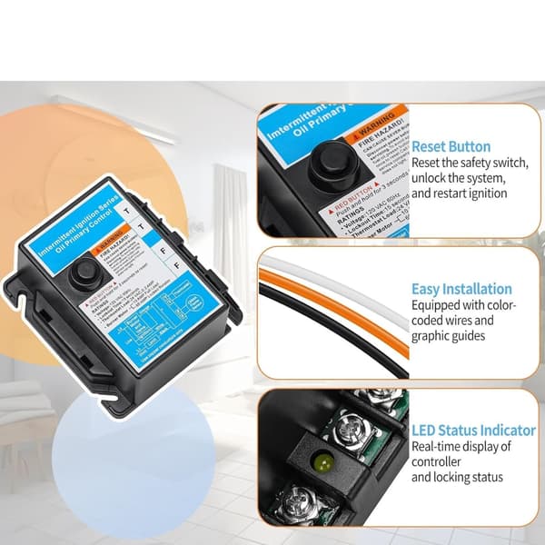 Högpresterande bränslebrännare kontrollmodul ICM1503 för värmesystem