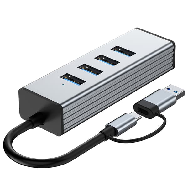 Rask USB3.0-splitter med 4 porter og adapter 10 Gbps dataoverføring