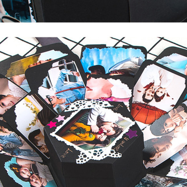 Gör-det-själv handgjorda fotoalbum presentförpackning Flerlager för Creative Surprise Explosion Box