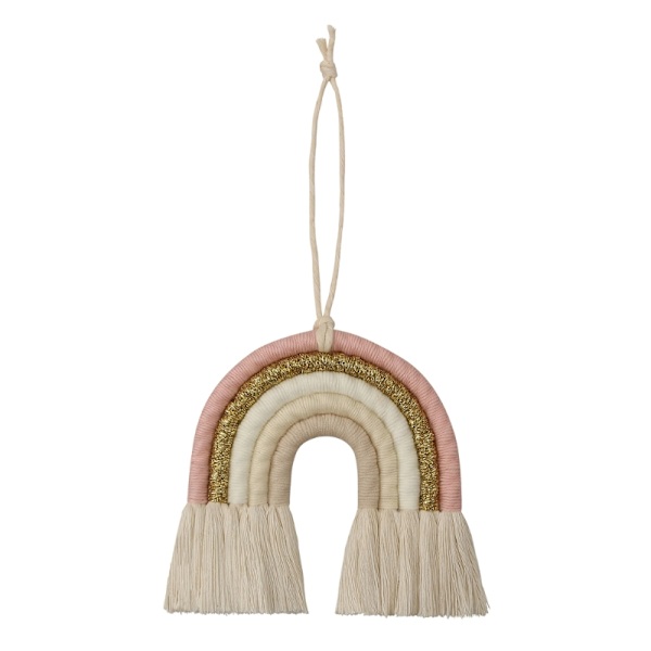 Färgglad Vävd Macrame Regnbåge Väggdekor Partydekoration för Barn Baby Barnkammare Klassrum Heminredning Present till Barn