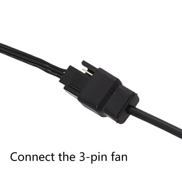DC5521 til 4-pinners kontaktkabel 4-pinners datamaskin PC-vifte strømkabelkonverter